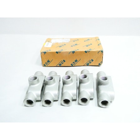 Crouse-Hinds BOX OF 5 3/4IN CONDUIT OUTLET BODIES AND BOX, 5PK T28